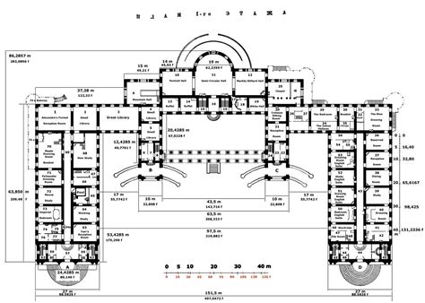 Dimensions Of The Alexander Palace Ground Floor At Tsarskoe Selo