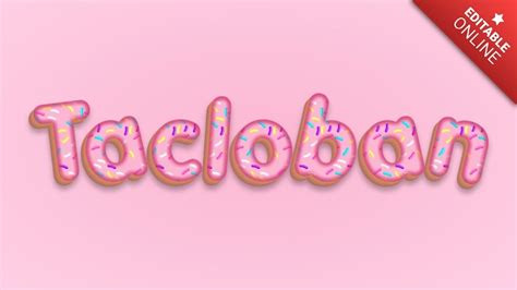 Tacloban Strawberry Donut Text Effect Generator