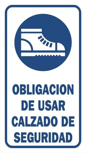 Calco Adhesivo Obligación De Usar Calzado De Seguridad 9x16