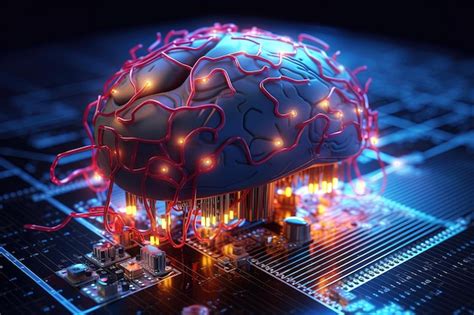 Intelligence Artificielle Ai Cerveau Humain Robotique Avec Circuit