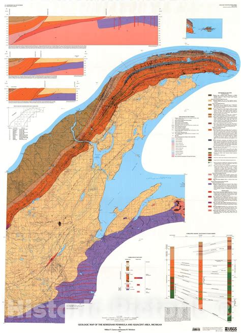 Map Geologic Map Of The Keweenaw Peninsula And Adjacent Area