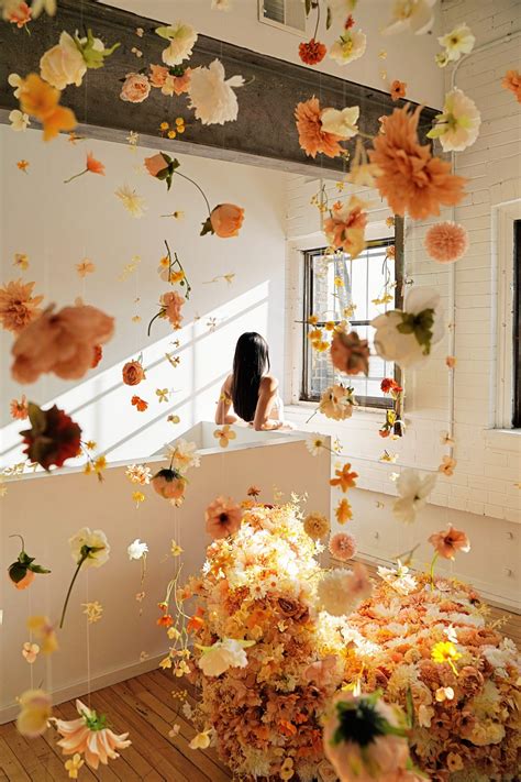 Custom Hanging Flower Installation Home Decor Weddings Etsy