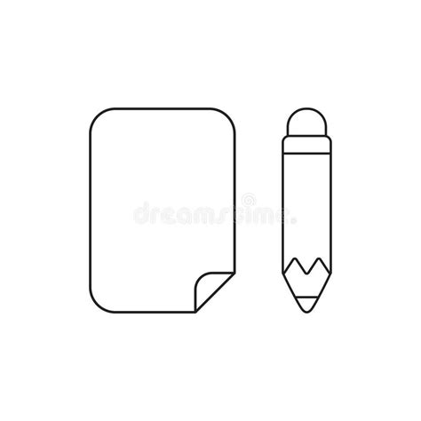 Concepto Del Icono Del Vector De Papel Con El L Piz Ilustraci N Del