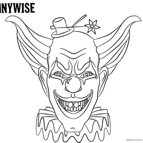 Pennywise Coloring Pages How to Draw Pennywise The Clown From IT - Free ...