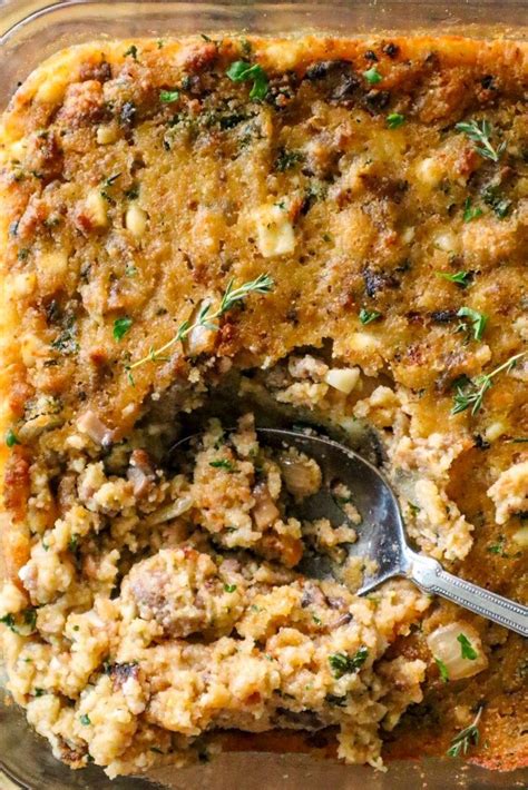 Honey Cornbread Sausage Dressing Must Love Garlic