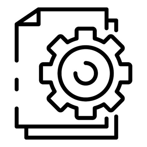 Premium Vector File System Configuration Icon Outline File System