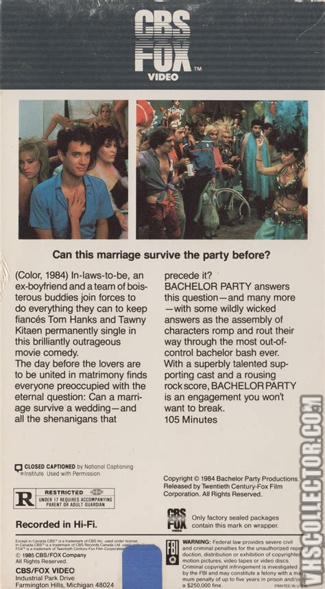 Bachelor Party | VHSCollector.com