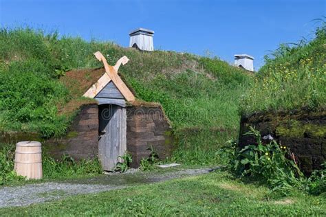 Viking Settlement At L Anse Aux Meadows Editorial Photo Image Of Blue