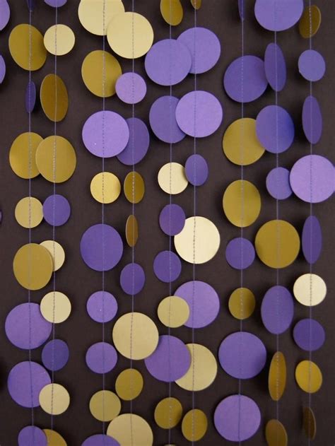 Paper Garland in Purple and Gold 18 Colors Bridal Shower - Etsy | Gold graduation party, Reunion ...