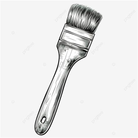 Paintbrush Outline Vector, Paintbrush, Outline, Tool PNG Transparent ...