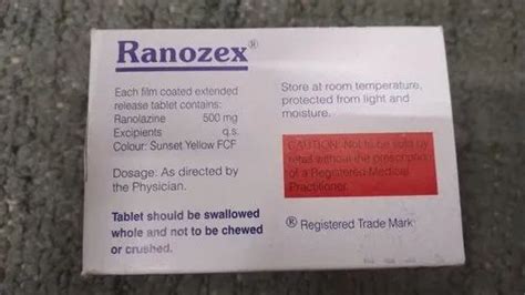 RANOLAZINE TABLETS Ranozex At Rs 139 Strip Ranolazine Tablet In