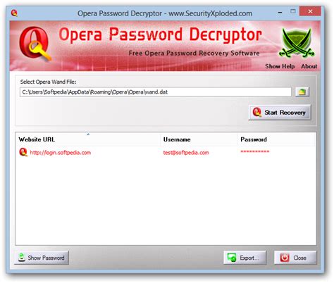 Opera Password Decryptor 6 0 Download Review Screenshots