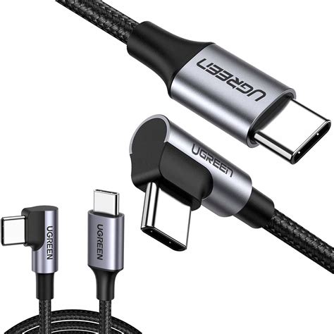 UGREEN KĄTOWY KABEL PRZEWÓD USB C USB C PD 60W 0 5M 50CM KRÓTKI LAPTOP