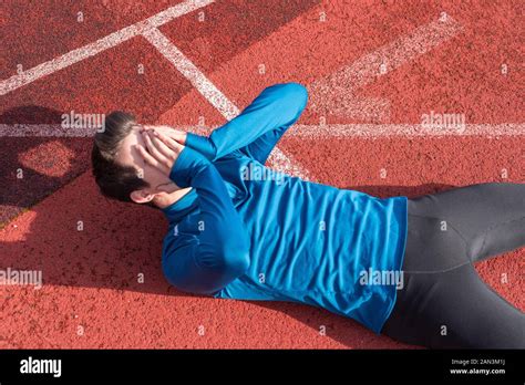 Exhausted Man Athlete Track Hi Res Stock Photography And Images Alamy