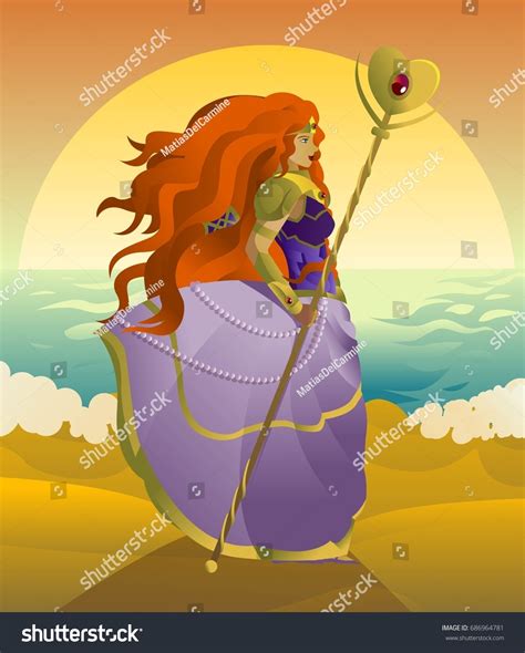 Venus Aphrodite Mythology Goddess Love Sea Stock Vector Royalty Free