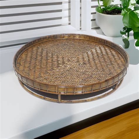 Rattan Island Rattan Morning Tray With Handle Set Direct From