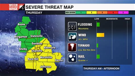 Severe Threat Map Wccb Charlottes Cw