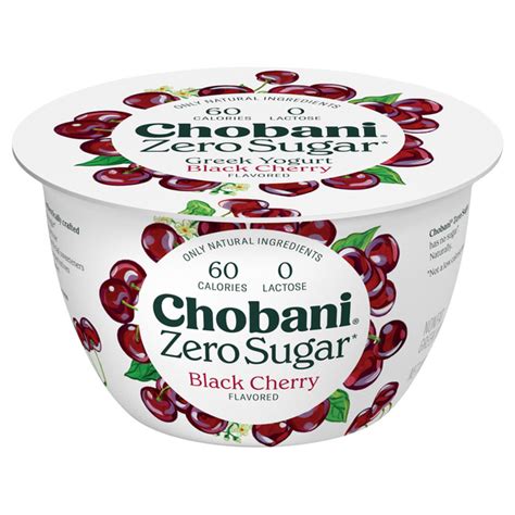 Save On Chobani Zero Sugar Non Fat Black Cherry Greek Yogurt Cup Order