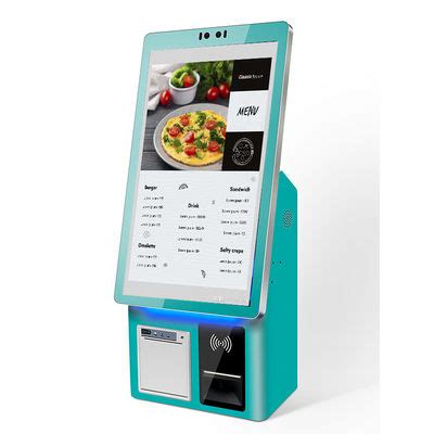 Capacitive Touch 10 Point Restaurant Ordering Kiosk Desktop Vertical