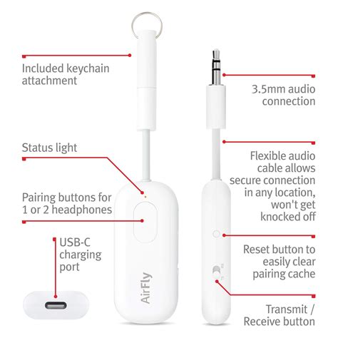 Twelve South Airfly Pro Wireless Transmitter Receiver With Audio