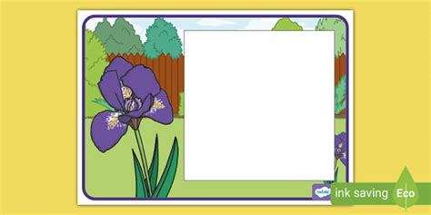 FREE Iris Photo Frame Hecho Por Educadores Twinkl