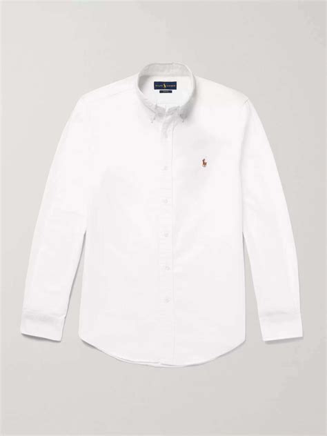 White Slim Fit Cotton Oxford Shirt Polo Ralph Lauren Mr Porter