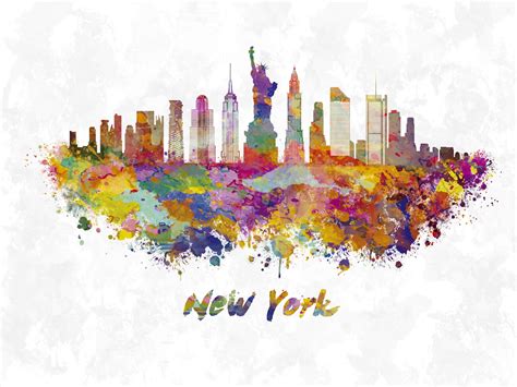 Illustration Artistiques New York Skyline Europosters