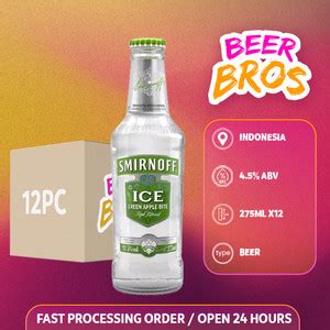 Jual Smirnoff Ice Green Apple Bite Ml Dus Botol Jakarta