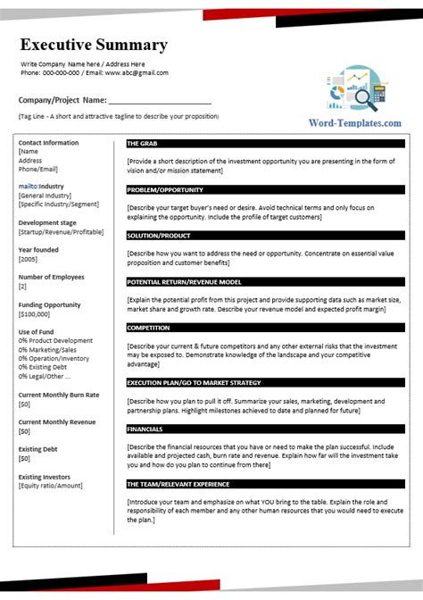 Free Executive Summary Templates Free Word Templates