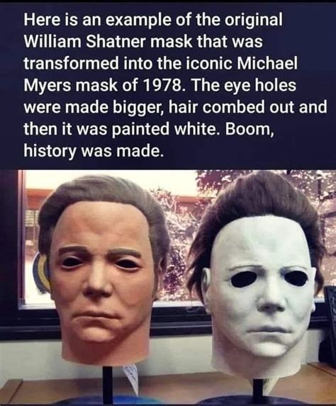 Here is an example of the original William Shatner mask that was ...