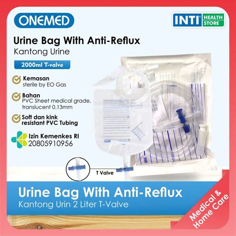 Jual Onemed Urine Bag Kantong Urin Liter T Valve Shopee Indonesia