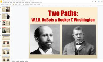 Us History W E B Dubois Vs Booker T Washington Distance Learning