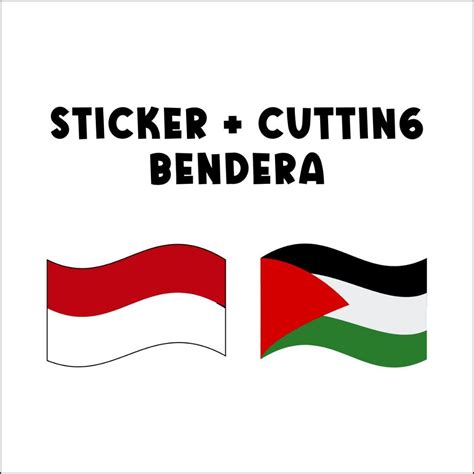 Jual Label Sticker Bendera Indonesia Dan Palestina Cutting 180 Pcs