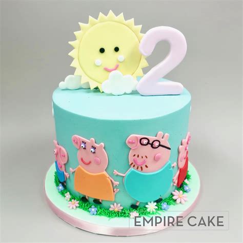 PEPPA PIG AND FAMILY WITH SUN TOPPER (2D) - Empire Cake