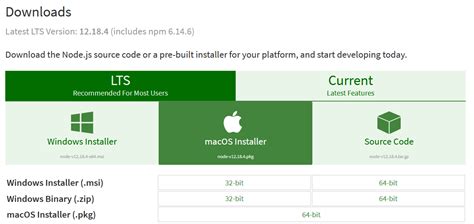 how to install node js on macbook