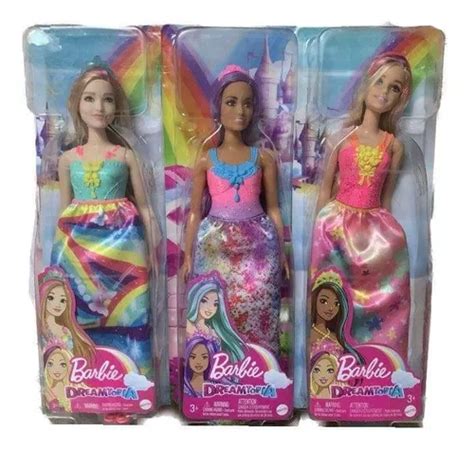 Pack 3 Muñecas Barbie Dreamtopia Princesa Corona Envío gratis