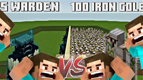 100 IRON GOLEMS Vs WARDEN In Minecraft Hardcore YouTube