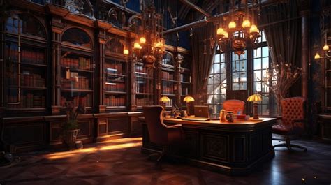 Premium Photo | Library interior