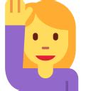 Persona Con La Mano Levantada Emoji