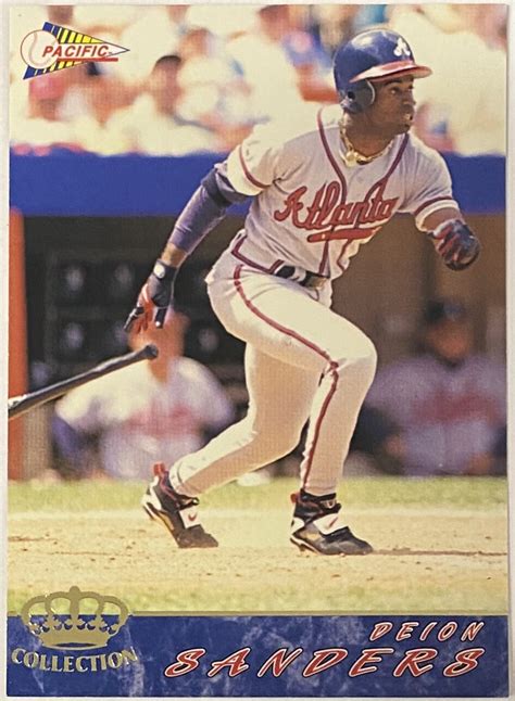 Deion Sanders 1994 Pacific Crown Collection Atlanta Braves Baseball