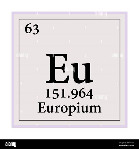 Europium Periodic Table Of The Elements Vector Illustration Eps 10