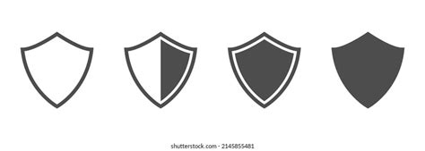 Broken Shield Icon Set Style Symbol Stock Vector Royalty Free 2236731995 Shutterstock