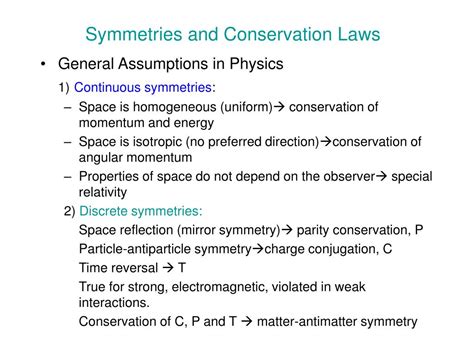 Ppt Symmetry And Conservation Laws Powerpoint Presentation Free