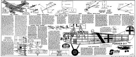 Fokker D7 Plans Aerofred Download Free Model Airplane Plans