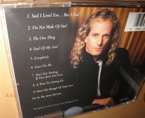 Michael Bolton Cd The One Thing Hits Lean On Me Said I Loved You But I