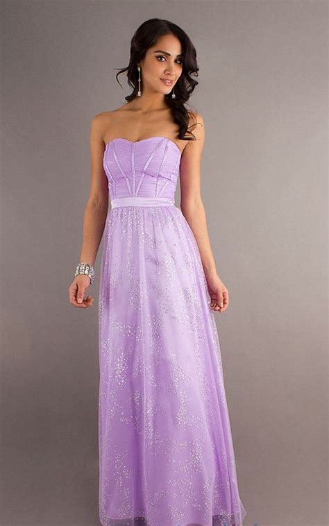 Strapless Purple Bridesmaid Dress