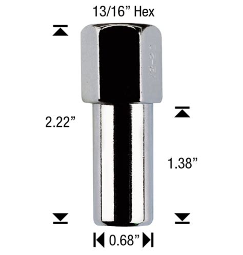 Lug Nuts Open End Chrome Sst Mag Nut Shank Cragar