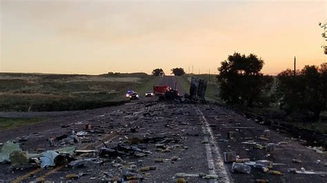 Us 54 Reopened Following Fatal Fiery Crash Involving 2 Semi Trucks Kvii