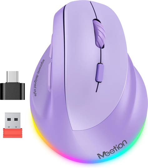 Amazon MEETION Ratón ergonómico mouse vertical inalámbrico con