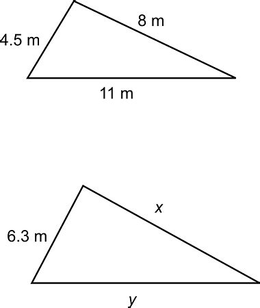 Find The Unknown Length Of The Similar Triangles Below Homework